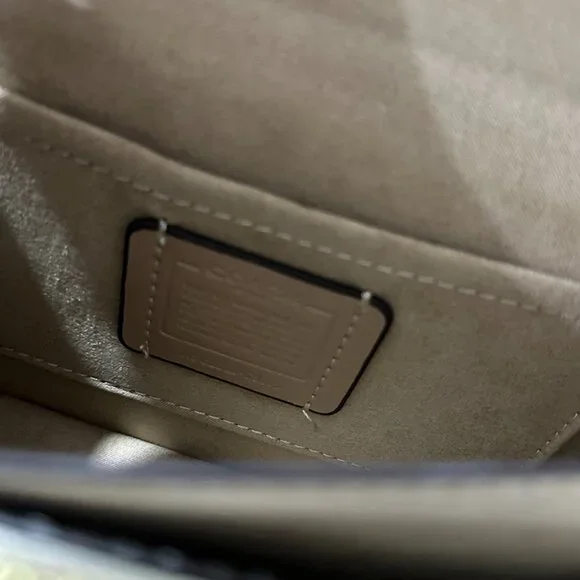 Coach Strawberry Print White Flap Shoulder Bag - Picture 7 of 9